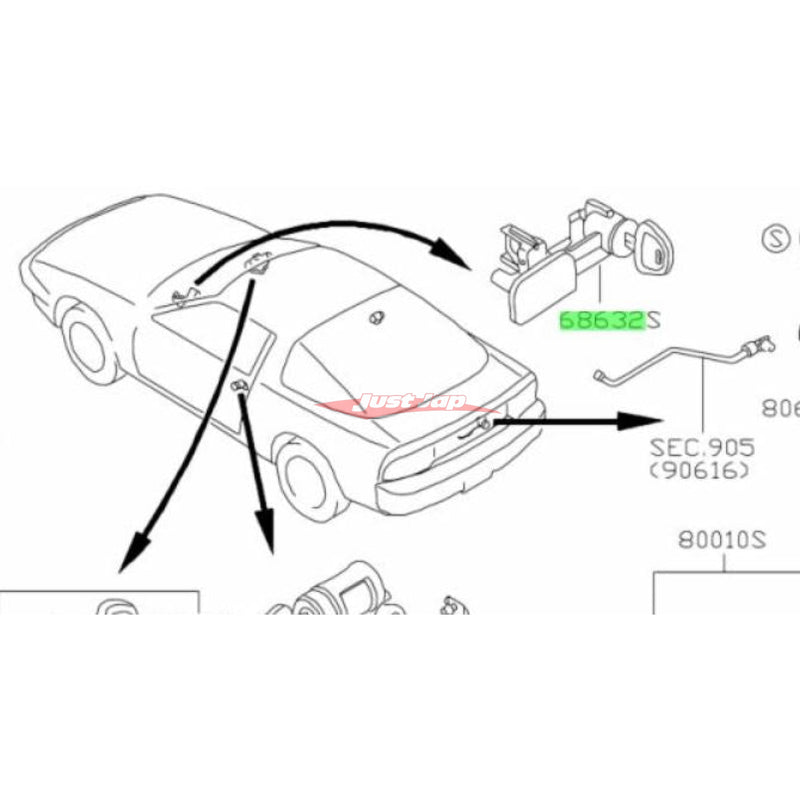 Genuine Nissan Glove Box Lock Assembly Fits Nissan S13 Silvia/180SX