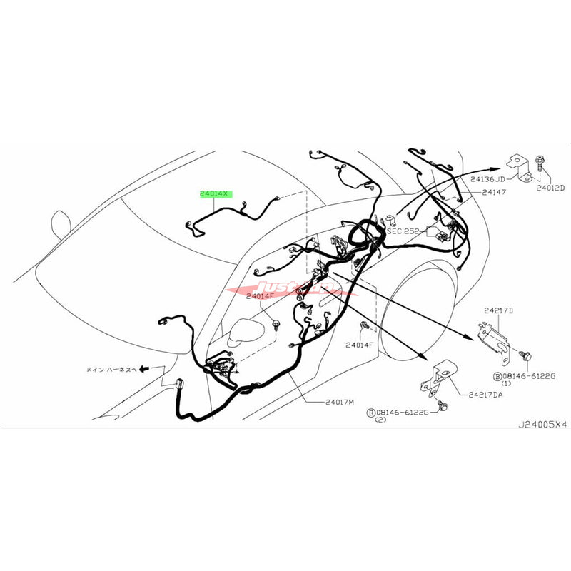 Genuine Nissan GR6 Transmission Wiring Harness Fits Nissan R35 GTR - Wiring Harness