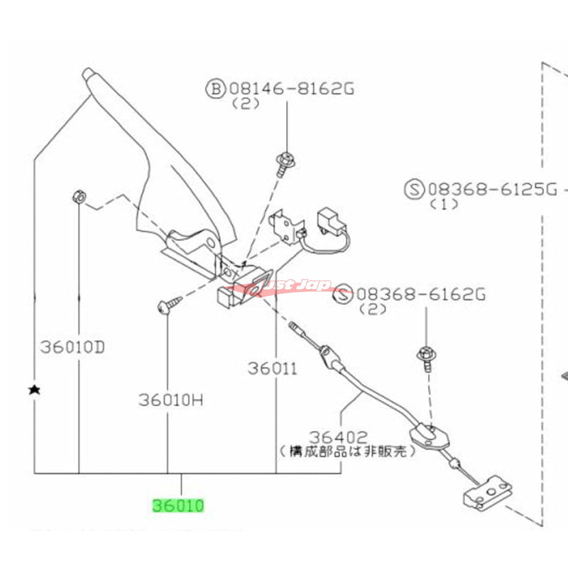 Genuine Nissan Handbrake Lever & Cable Assembly Fits Nissan S14/S15 Silvia & 200SX