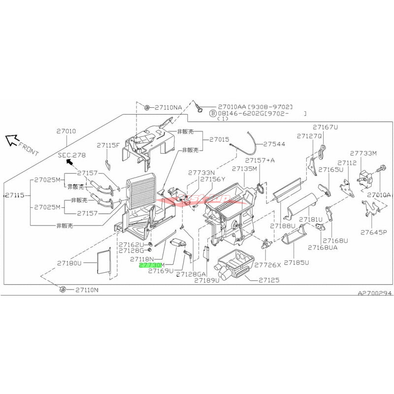 Genuine Nissan Heater Box Actuator (Fresh Air Vent Mode) Fits Nissan R33 Skyline, C34 Stagea & Laurel