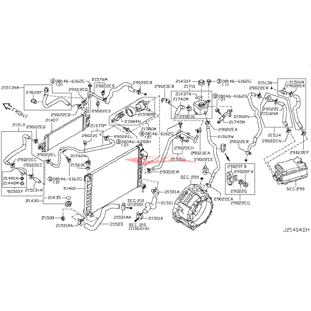 Genuine Nissan / Infiniti Hybrid Sub Cooling System Auxiliary Water Pump Fits Nissan Fuga HY51 & Infiniti Q70 / M35h