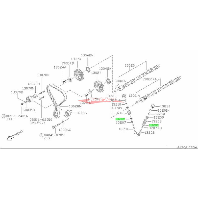 Genuine Nissan Inlet / Exhaust Valve Spring Seat Seal Fits Nissan CA18/RB20/RB25/RB26/VG30