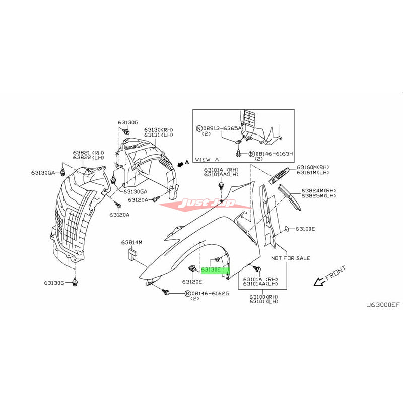 Genuine Nissan Inner Guard Liner Screw Grommet Fits Nissan (Check Compatibility)