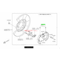 Genuine Nissan Inner Park HandBrake Shoes Fits Infiniti Q50/Q60, Nissan V37 Skyline, RV37 400R & R35 GTR