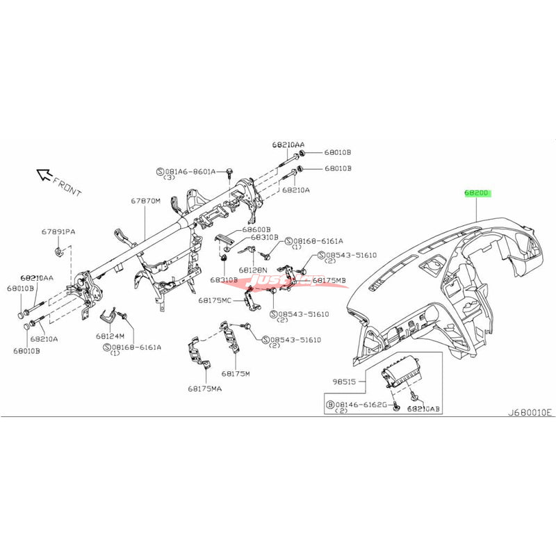 Genuine Nissan Instrument Dash Panel Dash Assembly Fits Nissan R35 GTR (07-16)