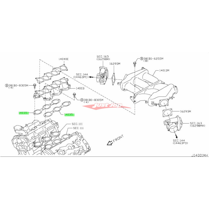 Genuine Nissan Intake Inlet Manifold Gasket Fits Nissan R35 GTR (VR38DETT)