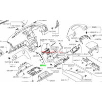 Genuine Nissan Lower Dash Centre Console Inner Garnish Panel L/H Fits Nissan R35 GTR CBA (07-11)