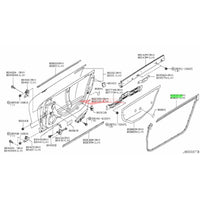 Genuine Nissan Lower Door Rubber Inner Weather Strip R/H Fits Nissan R35 GT-R