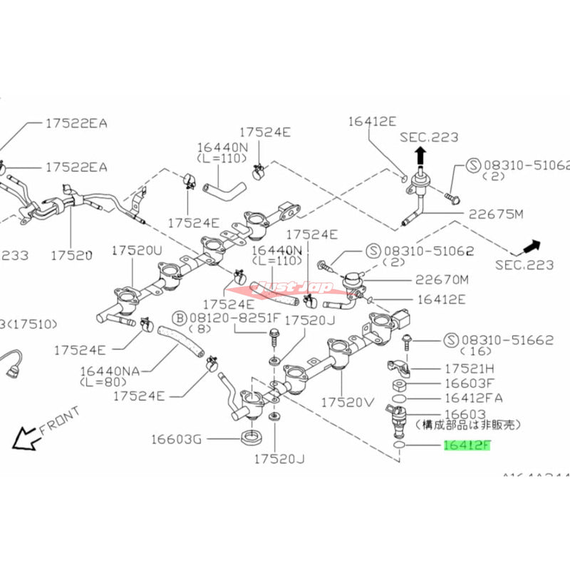 Genuine Nissan Lower Injector O-Ring Seal Fits Nissan SR20/RB25/VG30