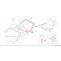 Genuine Nissan Lower Windshield Moulding Fits Nissan S13 Silvia & 180SX