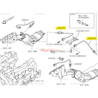 Genuine Nissan O2 Oxygen Air Fuel Ratio Sensor (Rear / Black Plug) Fits Nissan Z34 370Z, V36 Skyline & J50 Crossover (VQ35HR/VQ37HR)