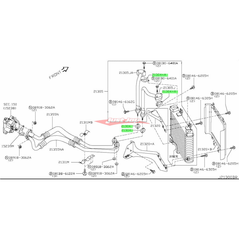 Genuine Nissan Oil Cooler / Oil Line Rubber O Ring Gasket Fits Nissan R35 GTR