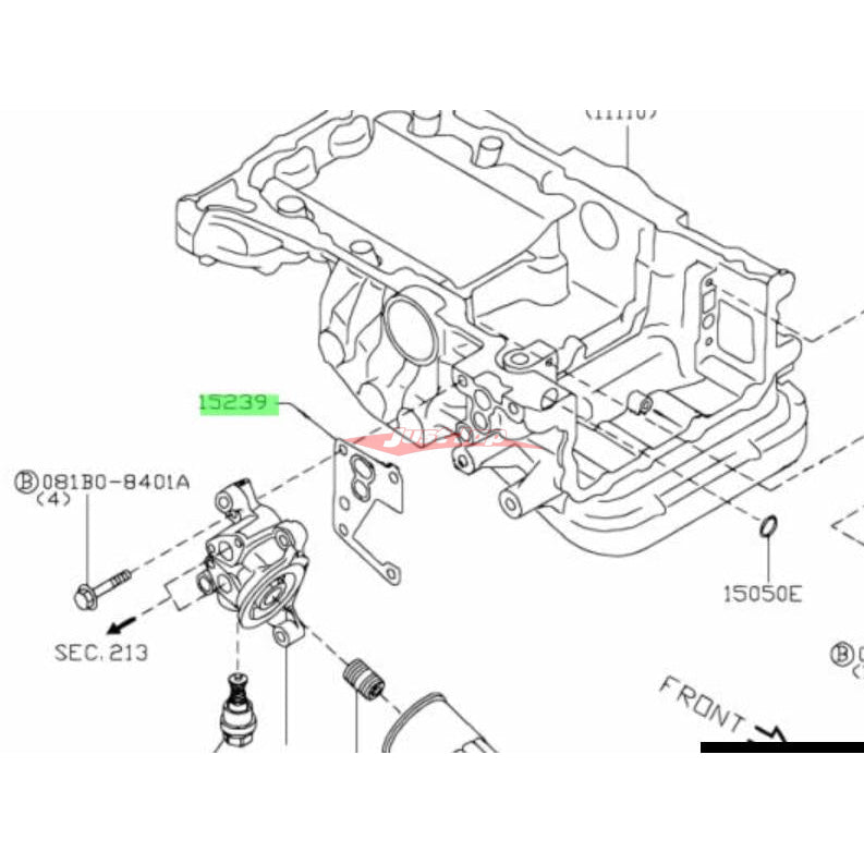 Genuine Nissan Oil Filter Housing Gasket Fits Nissan R35 GTR VR38DETT