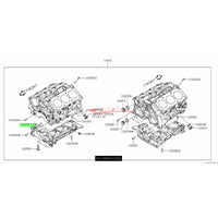 Genuine Nissan Oil Pump Cylinder Block O-Ring Fits Nissan E50/E51/F50/M35/R35/V35/V36/Y33/Y34/Y50/Z33/Z34 (VQ20/VQ25/VQ30/VQ35/VQ37/VR38)