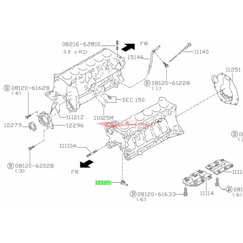 Genuine Nissan Oil Squirter Jet & Banjo Bolt Assembly Fits Nissan A31/C32/C33/C34/C35/R32/R33 RB20DET/RB25DET (Non NEO)