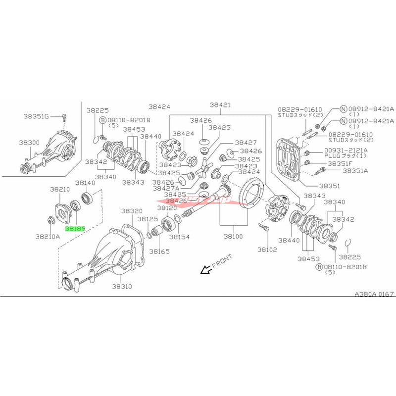 Genuine Nissan R200 Rear Differential Pinion Shaft Seal (C8189-21G00) Fits Nissan A31/S13/S14/S15/R32/R33/R34/C33/C34/C35/A31/Z32/Y31/Y32/D22