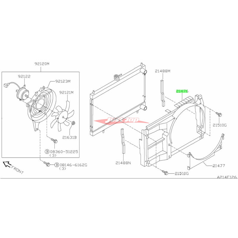 Genuine Nissan Radiator Fan Shroud Fits Nissan R34 GTR (01/99-08/02)