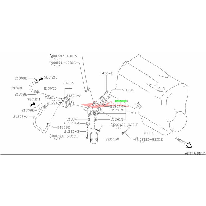 Genuine Nissan RB Oil Filter Housing Gasket Fits Nissan RB20 / RB25 / RB26