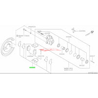 Genuine Nissan Rear Brake Caliper Pad Hardware / Shim Kit Fits Nissan R34 Skyline GT-T