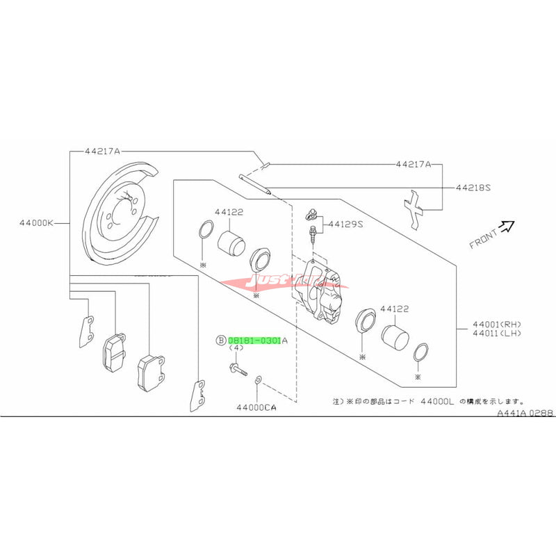 Genuine Nissan Rear Brembo Brake Caliper Mounting Bolt Fits Nissan R34 Skyline GTR