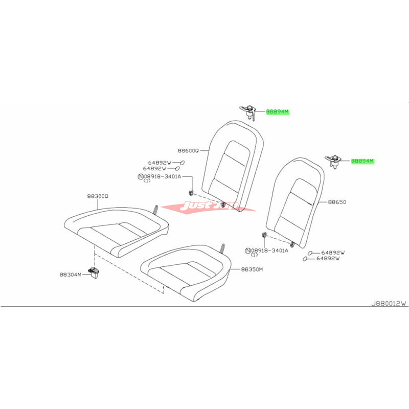 Genuine Nissan Rear Child Restraint Anchor Bracket Fits Nissan R35 GTR