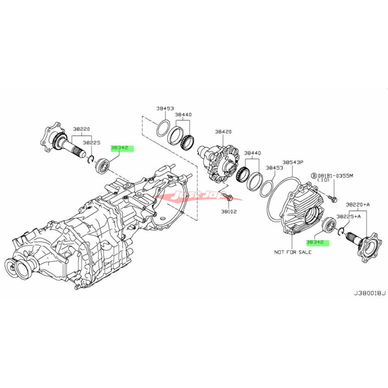 Genuine Nissan Rear Differential Side Shaft Seal Fits Nissan R35 GTR