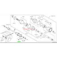 Genuine Nissan Rear Drive Shaft Axle Bolt Fits Nissan R35 GTR & J50 Crossover