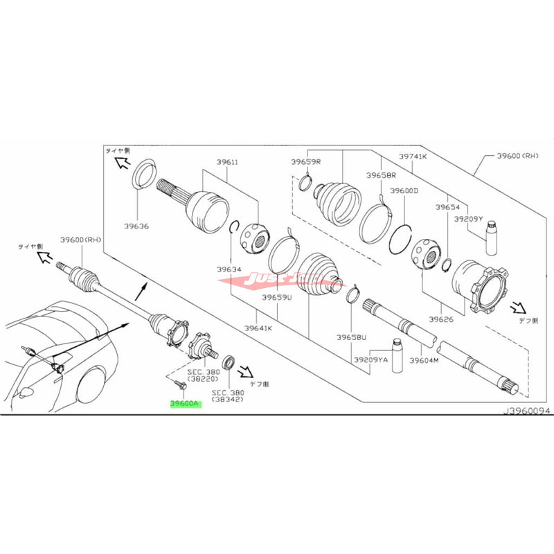 Genuine Nissan Rear Drive Shaft Axle Bolt Fits Nissan R35 GTR & J50 Crossover