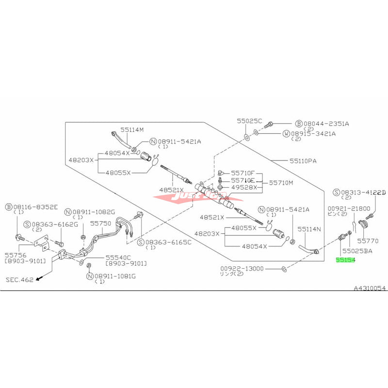 Genuine Nissan Rear Hicas Ball Joint Fits Nissan R34 Skyline GT-T, R33/R34 GTR & C34 Stagea