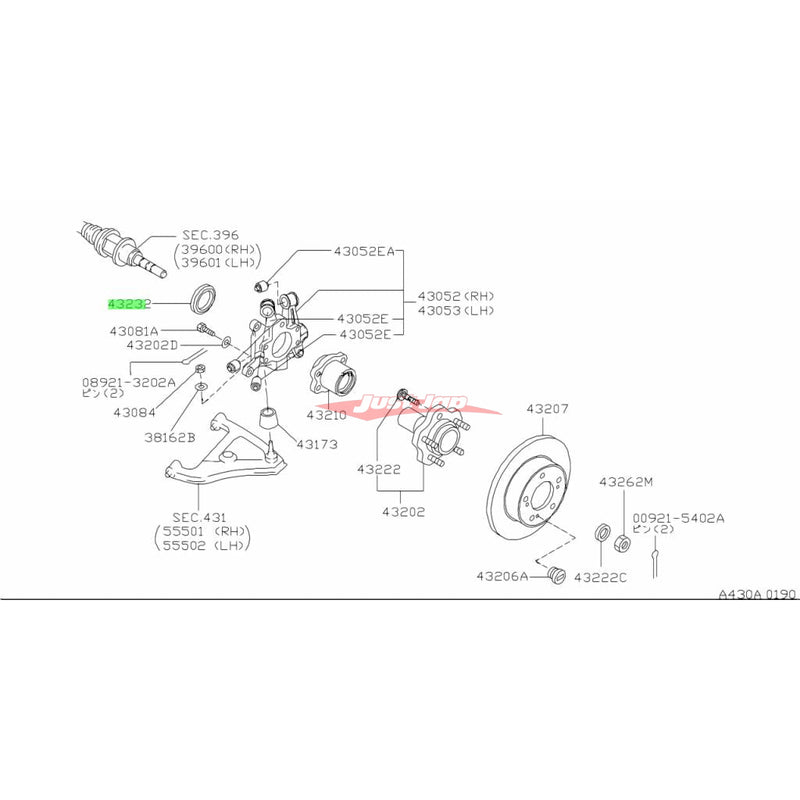 Genuine Nissan Rear Inner Hub Seal Dust Cover Fits Nissan R32/R33/R34 Skyline, C34 Stagea M/T (4WD) & Z32 300ZX