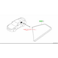 Genuine Nissan Rear Quarter Panel Glass R/H Fits Nissan R35 GTR