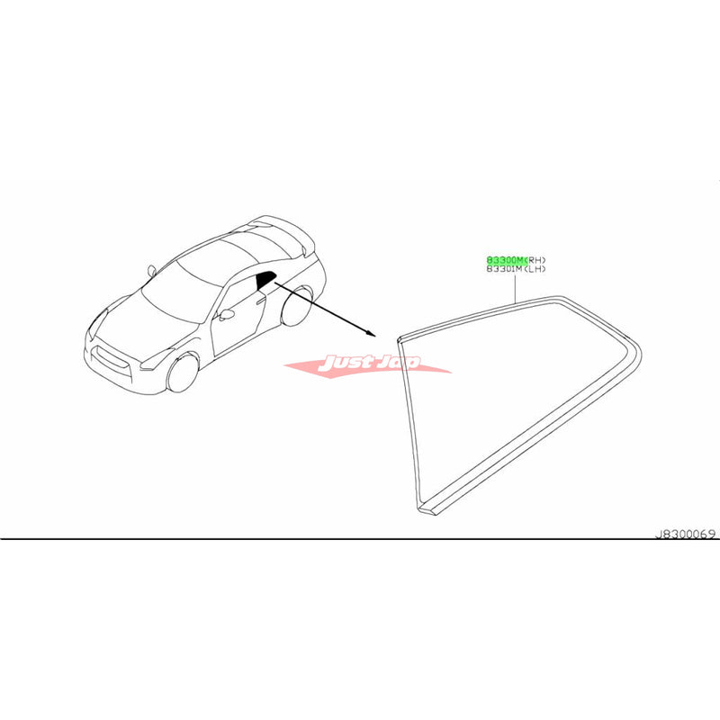 Genuine Nissan Rear Quarter Panel Glass R/H Fits Nissan R35 GTR