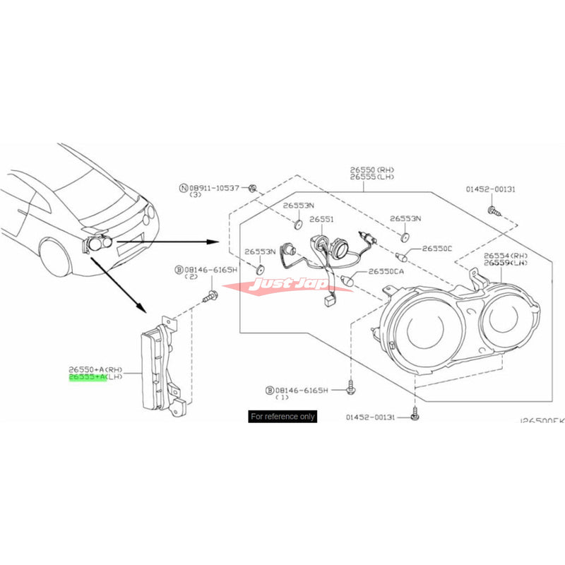 Genuine Nissan Rear Side Marker Reflector L/H Fits Nissan R35 GTR (ADM/JDM)