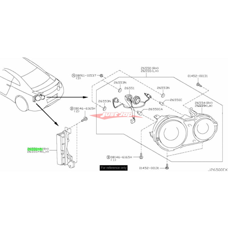 Genuine Nissan Rear Side Marker Reflector R/H Fits Nissan R35 GTR (ADM/JDM)