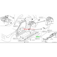 Genuine Nissan Rear Side Skirt Clear Stone Chip Protector L/H Fits Nissan R35 GTR