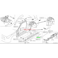Genuine Nissan Rear Side Skirt Clear Stone Chip Protector L/H Fits Nissan R35 GTR