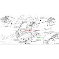 Genuine Nissan Rear Side Skirt Clear Stone Chip Protector R/H Fits Nissan R35 GTR