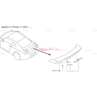 Genuine Nissan Rear Spoiler Clip Fits Nissan N14 Pulsar, R32 Skyline GTS/T, R33 Skyline GTS/T, GTR , R35 GTR & Z32 300ZX