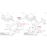 Genuine Nissan Rear Spoiler Clip Fits Nissan N14 Pulsar, R32 Skyline GTS/T, R33 Skyline GTS/T, GTR , R35 GTR & Z32 300ZX