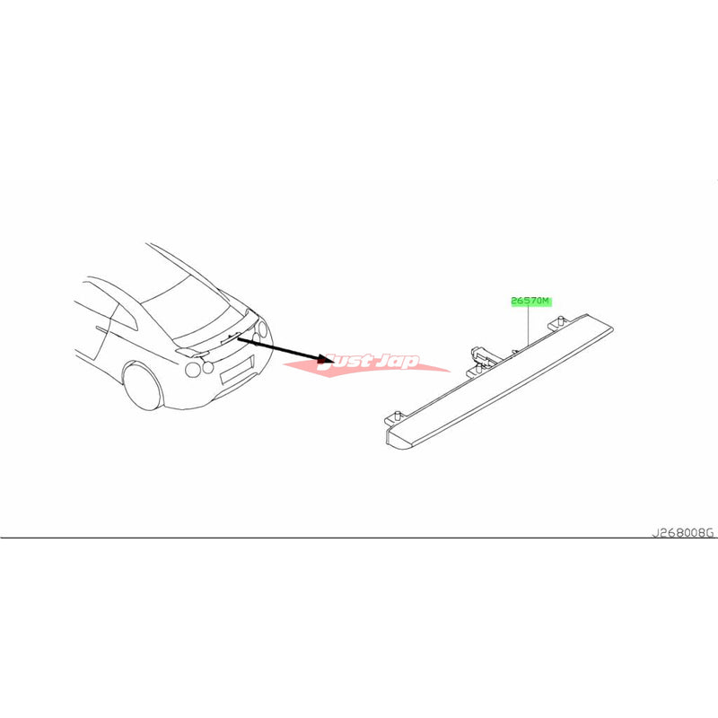 Genuine Nissan Rear Spoiler High Mount Brake Light Assembly Fits Nissan R35 GTR