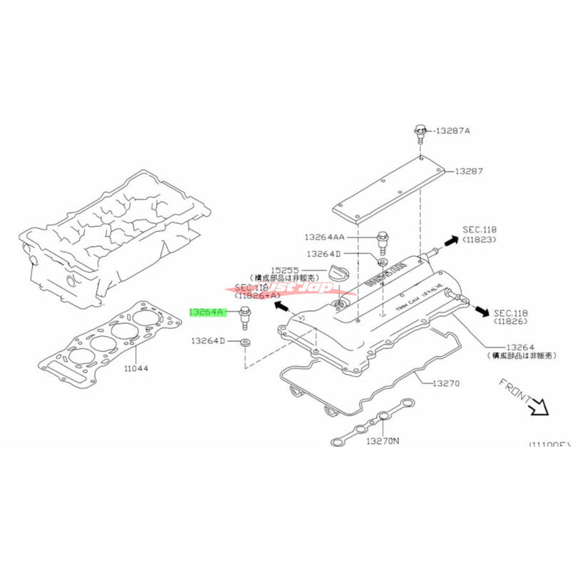 Genuine Nissan Rocker Cover Bolt Fits Nissan SR Engines