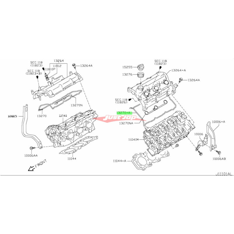 Genuine Nissan Rocker Cover Gasket (Left Side) Fits Nissan V36 Skyline & Z34 370Z (VQ37HR)