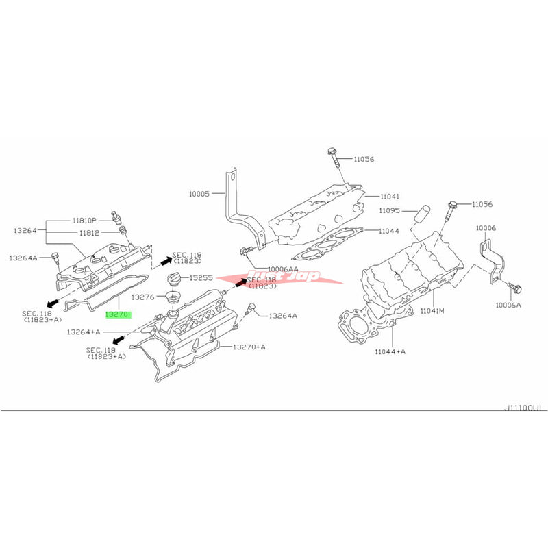 Genuine Nissan Rocker Cover Gasket (Right Side) Fits Nissan V35 Skyline (VQ25DD)