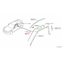 Genuine Nissan Roof Drip Moulding Clip Fits Nissan R35 GTR, V35/V36 Skyline & Infiniti V36 Q60 (Coupe)