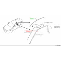 Genuine Nissan Roof Drip Moulding L/H (KAD Gunmetal) Fits Nissan R35 GTR