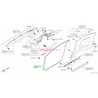 Genuine Nissan Rubber Door Seal/Welt L/H Fits Nissan R35 GT-R