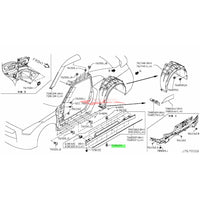 Genuine Nissan Side Skirt Screw Fits Nissan J50 Crossover, M35 Stagea, R34 Skyline GTR, R35 GTR, S14/S15 Silvia, V35/V36 Skyline, Y50 Fuga, Z33 350Z & Z34 370Z