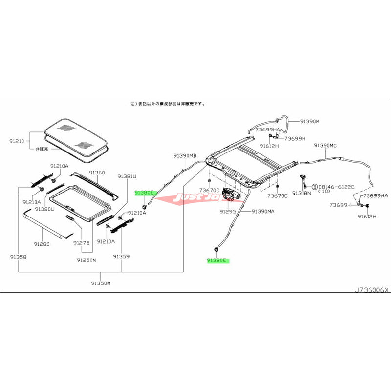 Genuine Nissan Sunroof Drain Hose Plug Fits Nissan V36 Skyine, J50 Crossover & G25/G35/G37 Infiniti