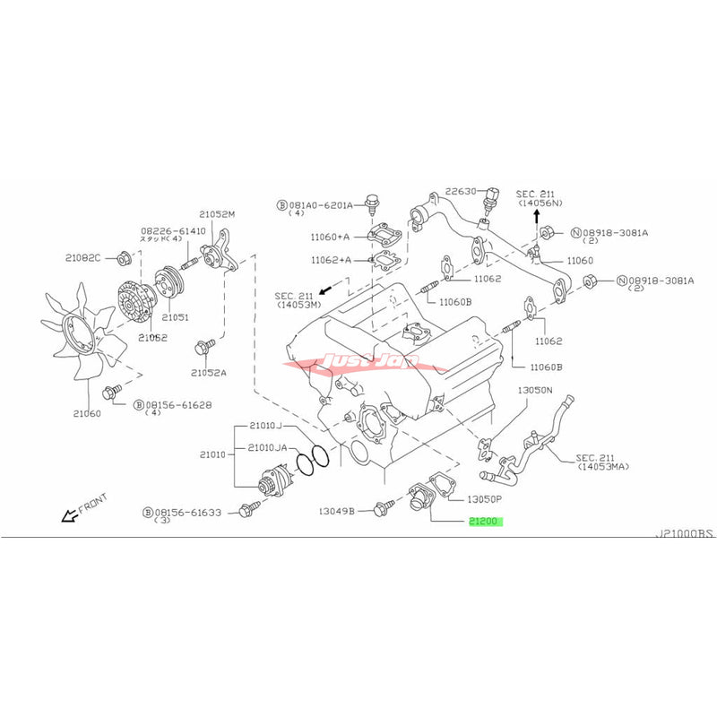 Genuine Nissan Thermostat Fits Nissan Z33 350Z Ser. 1 VQ35DE
