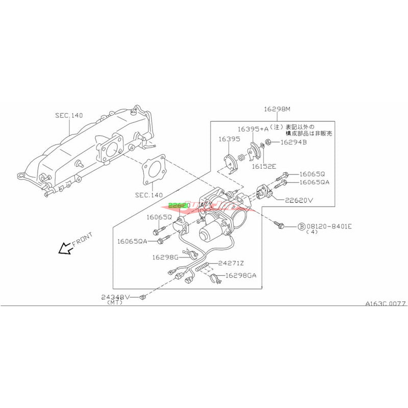 Genuine Nissan Throttle Position Sensor TPS Fits Nissan C34 Stagea, C35 Laurel, R34 Skyline GT-T, Y34 Cedric & Gloria (RB25DET NEO)